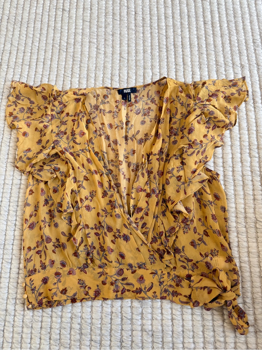 PAIGE Golden color silk top